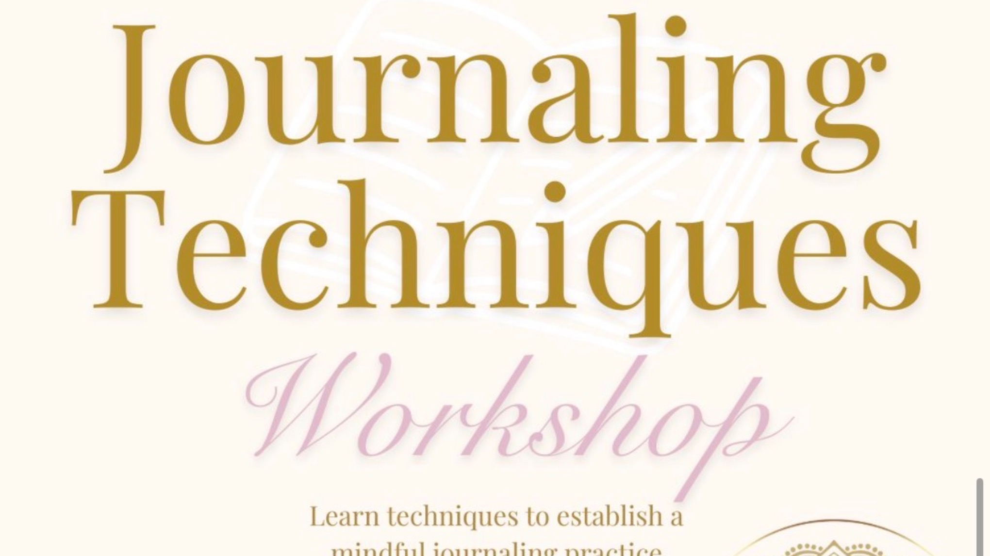 Journaling Techniques Workshop
