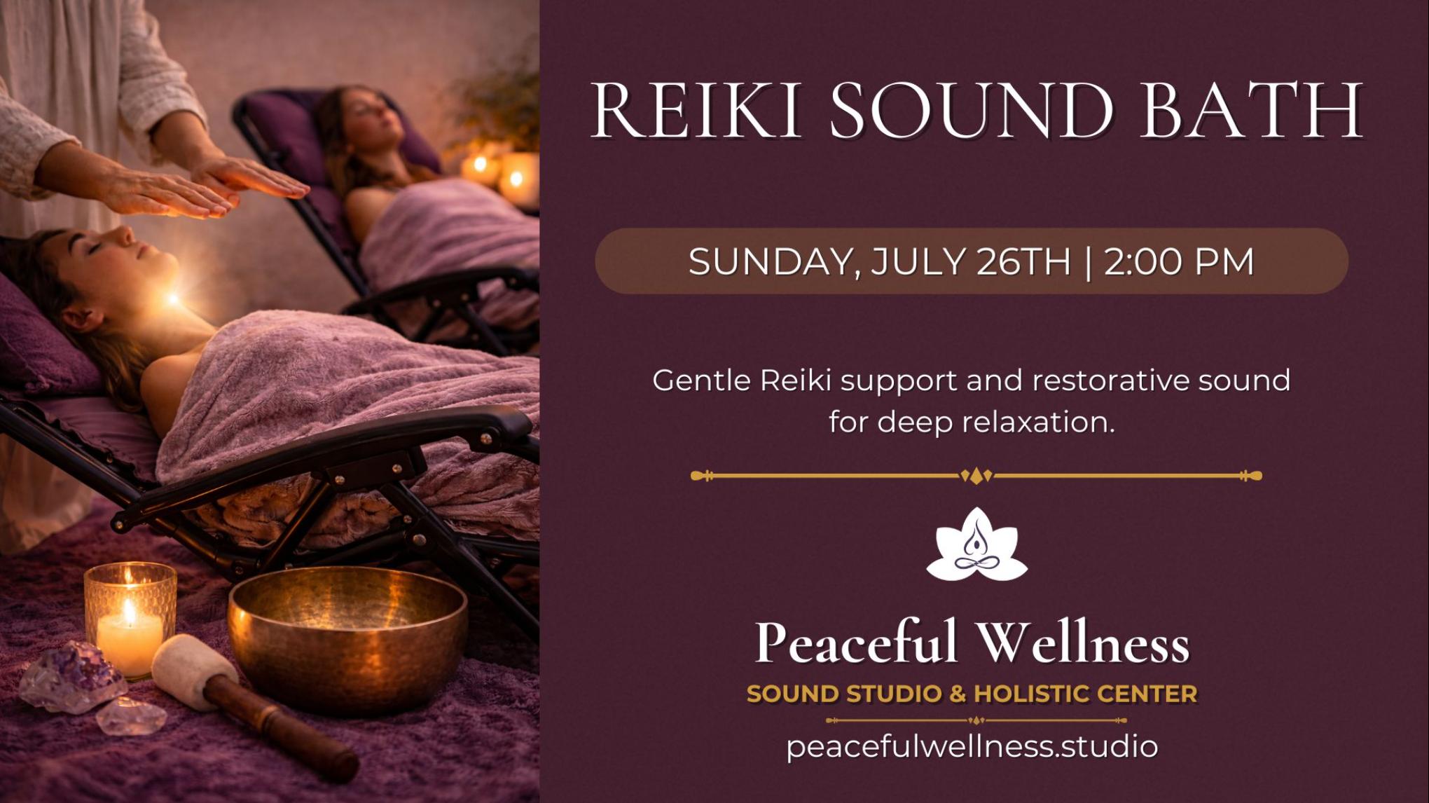 MADISON Reiki Sound Bath  (Individual Reiki for each participant)