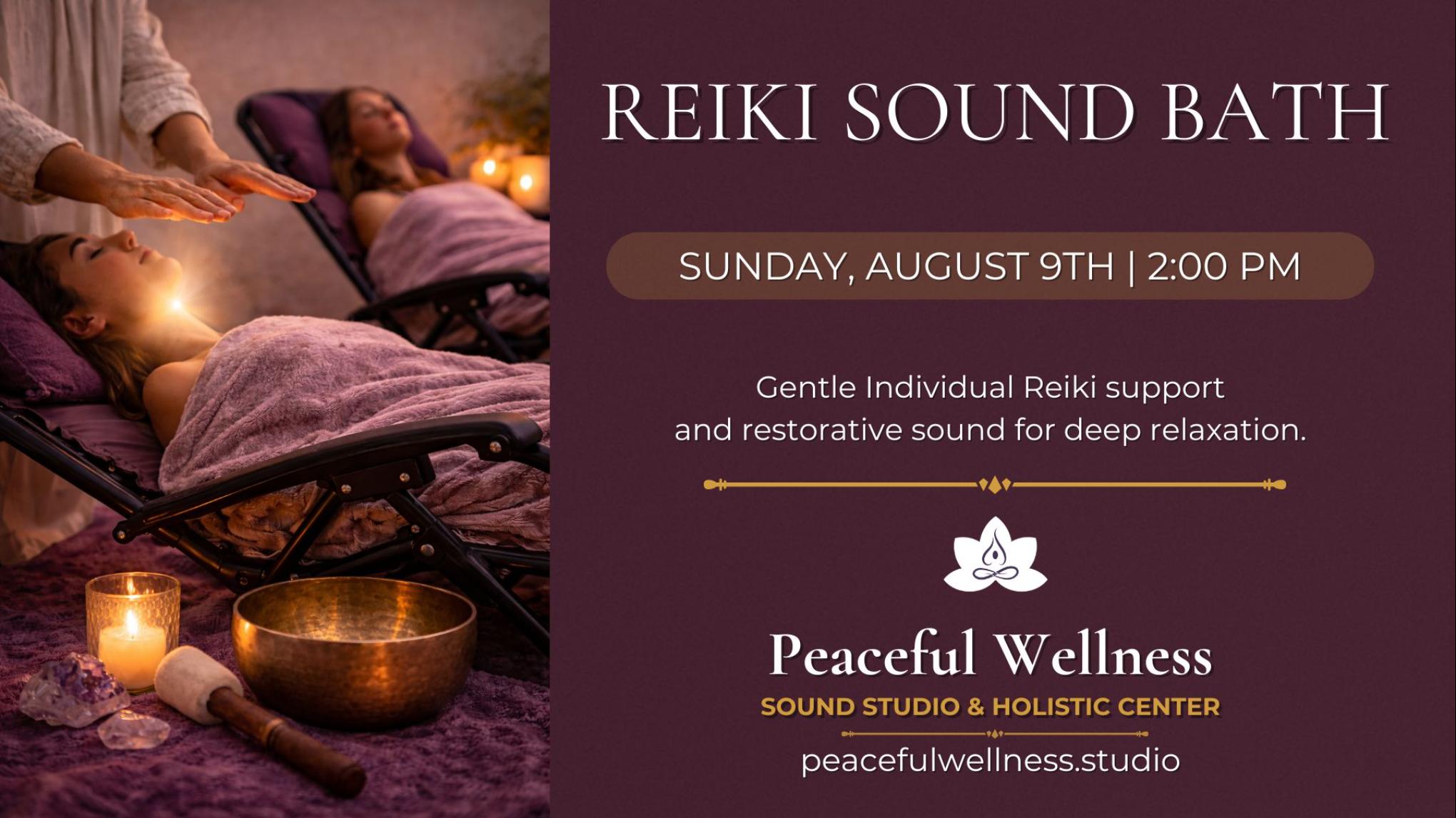 MADISON Reiki Sound Bath  (Individual Reiki for each participant)