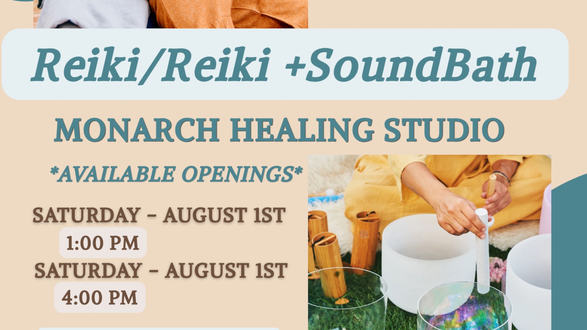 Reiki Session or Reiki with Sound Bath