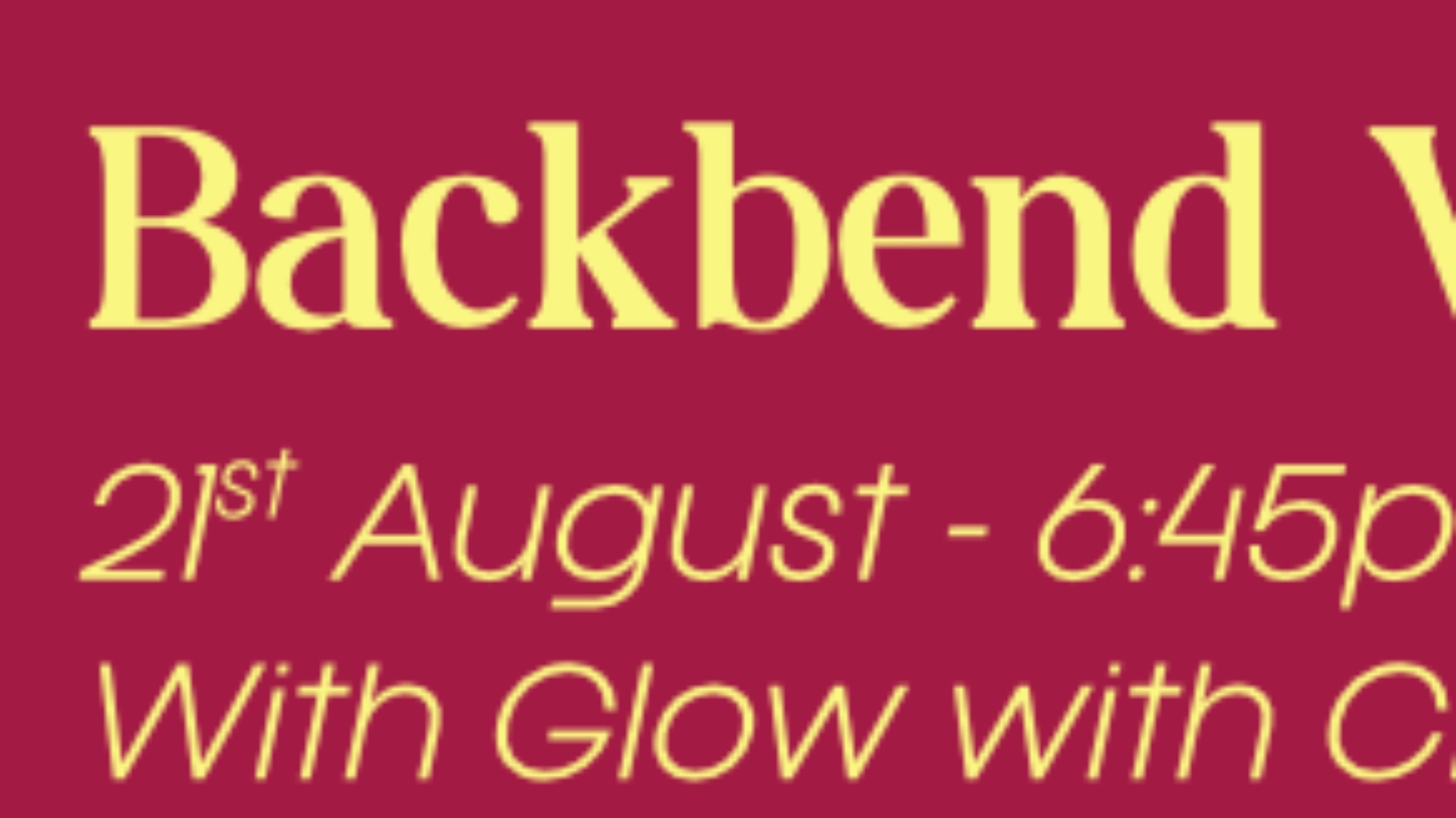 BACKBEND WORKSHOP