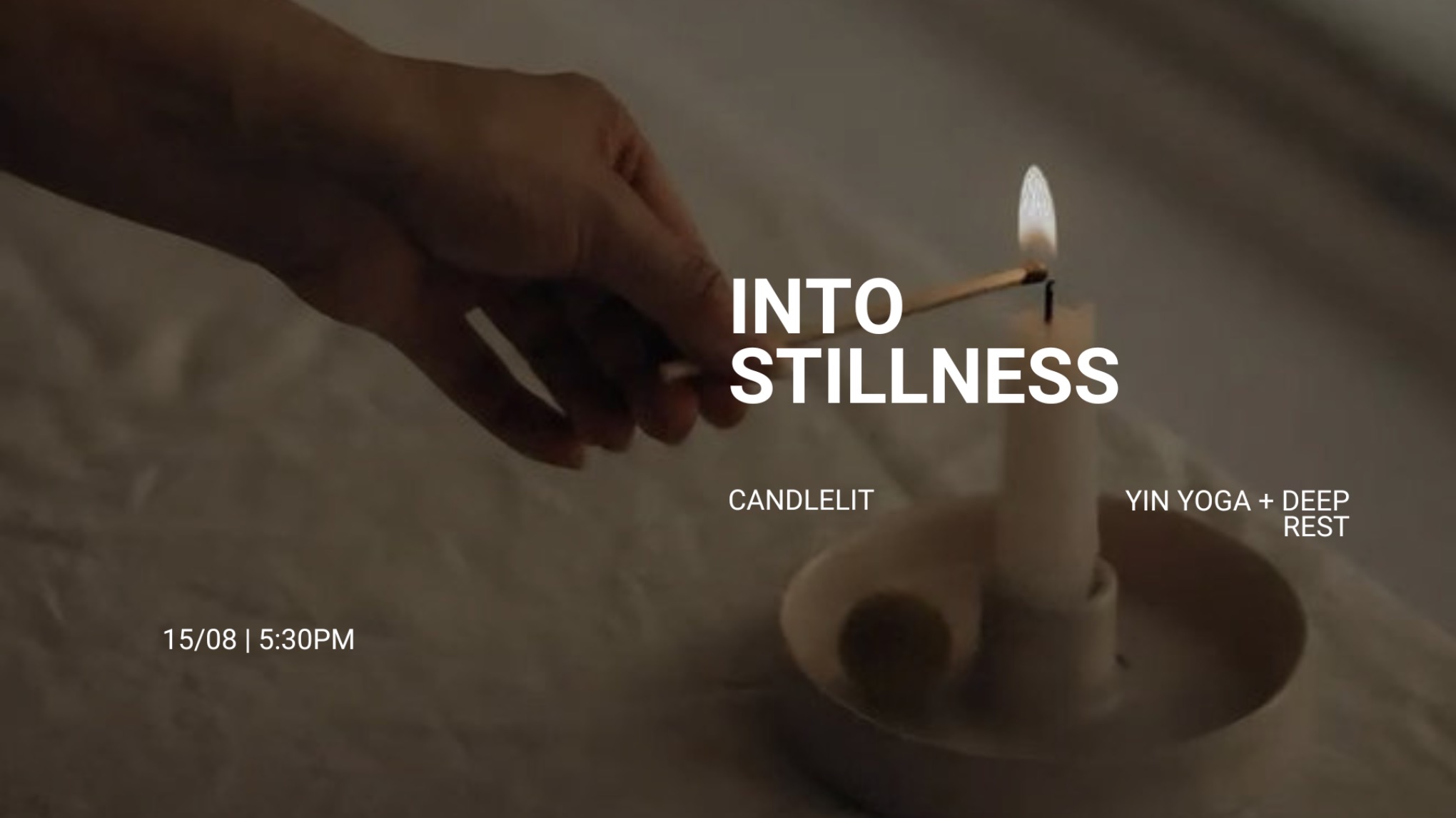 Into stillness 〰️ candlelit yin + deep rest