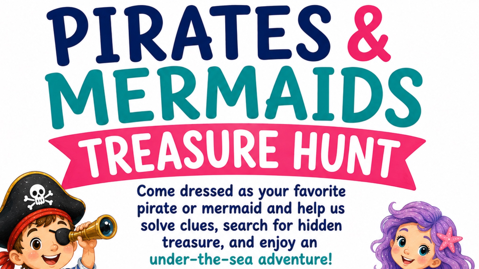 Mermaids and Pirates Treasure Hunt