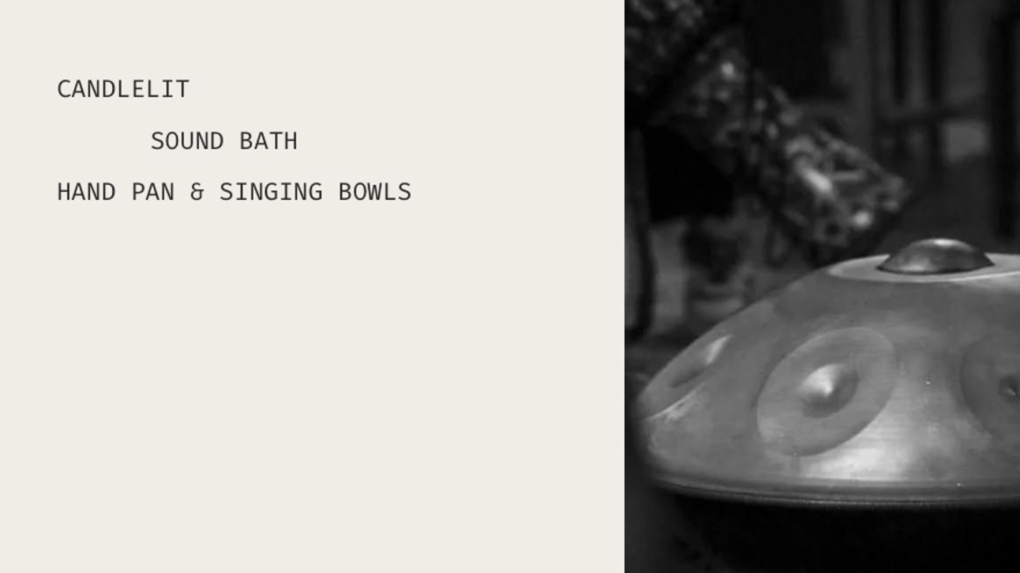 Candlelit Sound Bath | Handpan & Singing Bowls