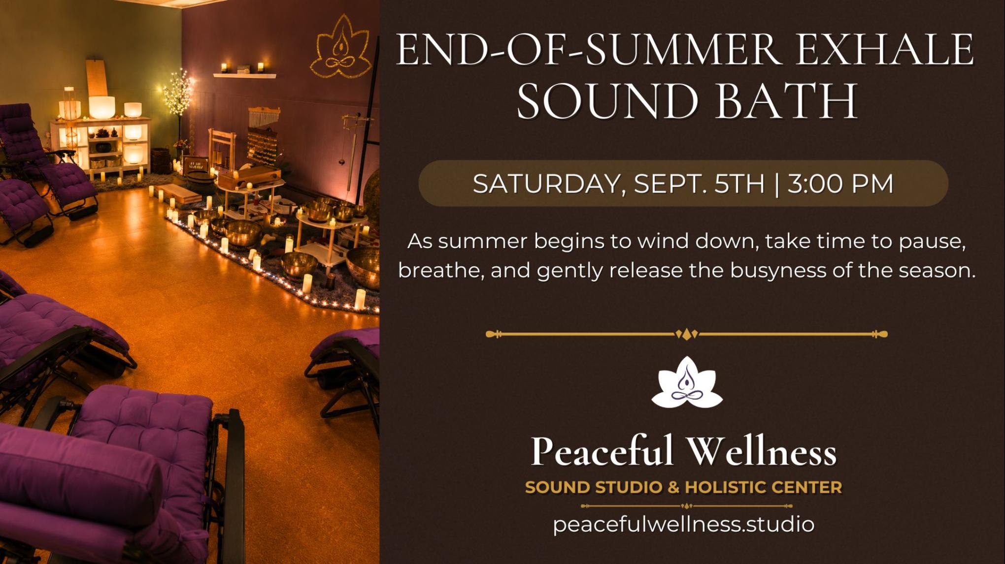MADISON: End-of-Summer Exhale Sound Bath