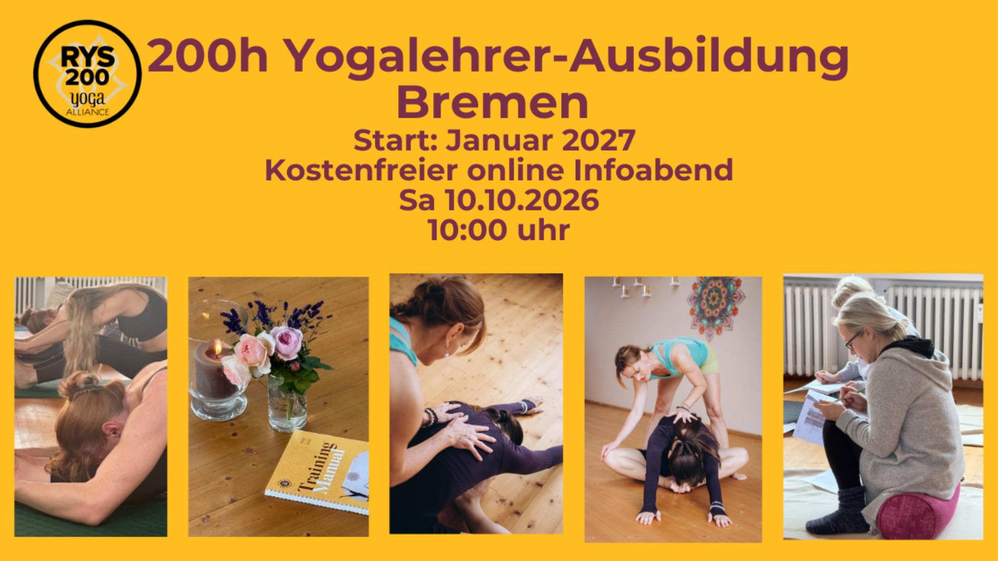 200h Yogalehrer-Ausbildung Bremen 2027 | Kostenfreier Infoabend