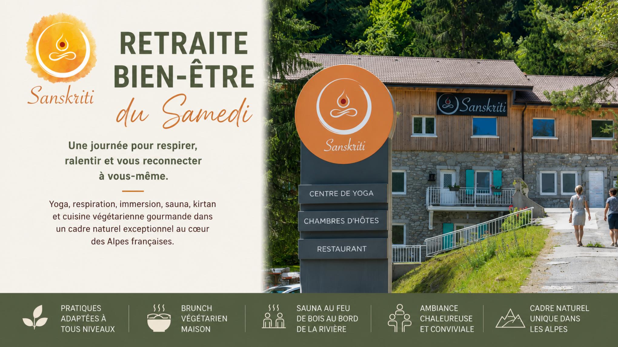 🌿 Journée Retraite – Yoga, Sauna, Bain Froid, Brunch & Dîner