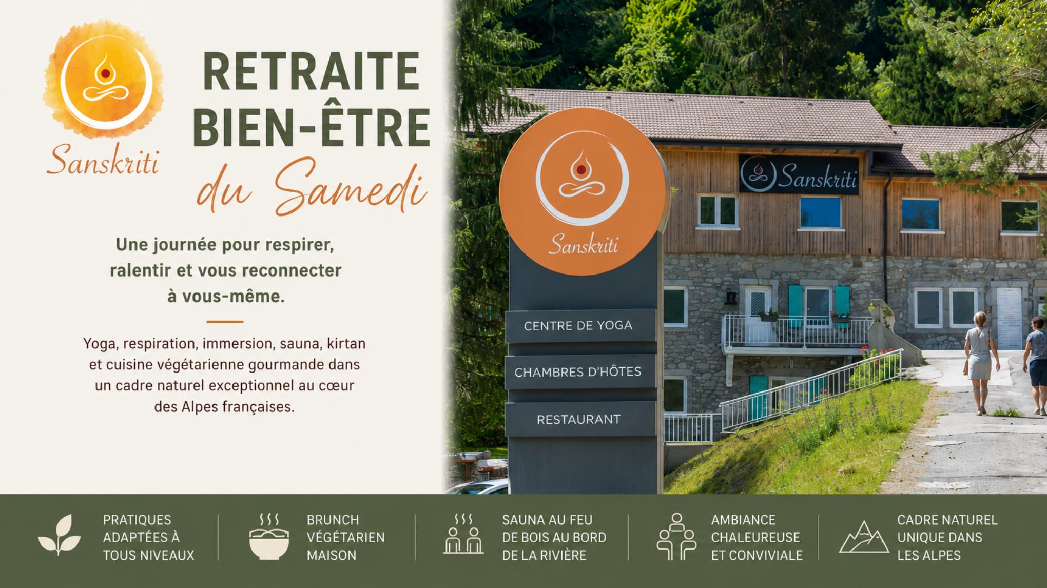 🌿 Journée Retraite – Yoga, Sauna, Bain Froid, Brunch & Dîner