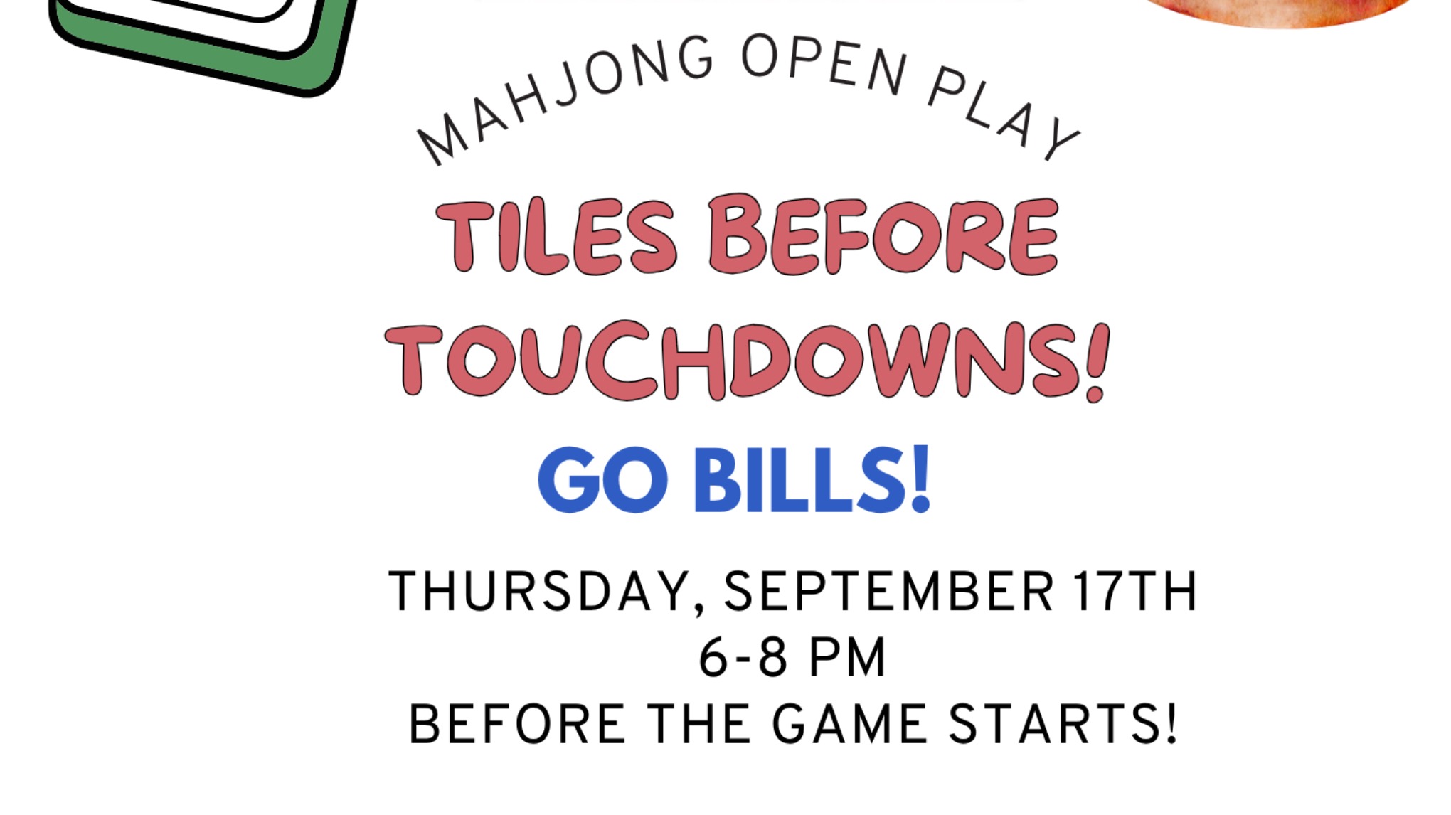 Tiles Before Touchdowns - Open Mahjong Play