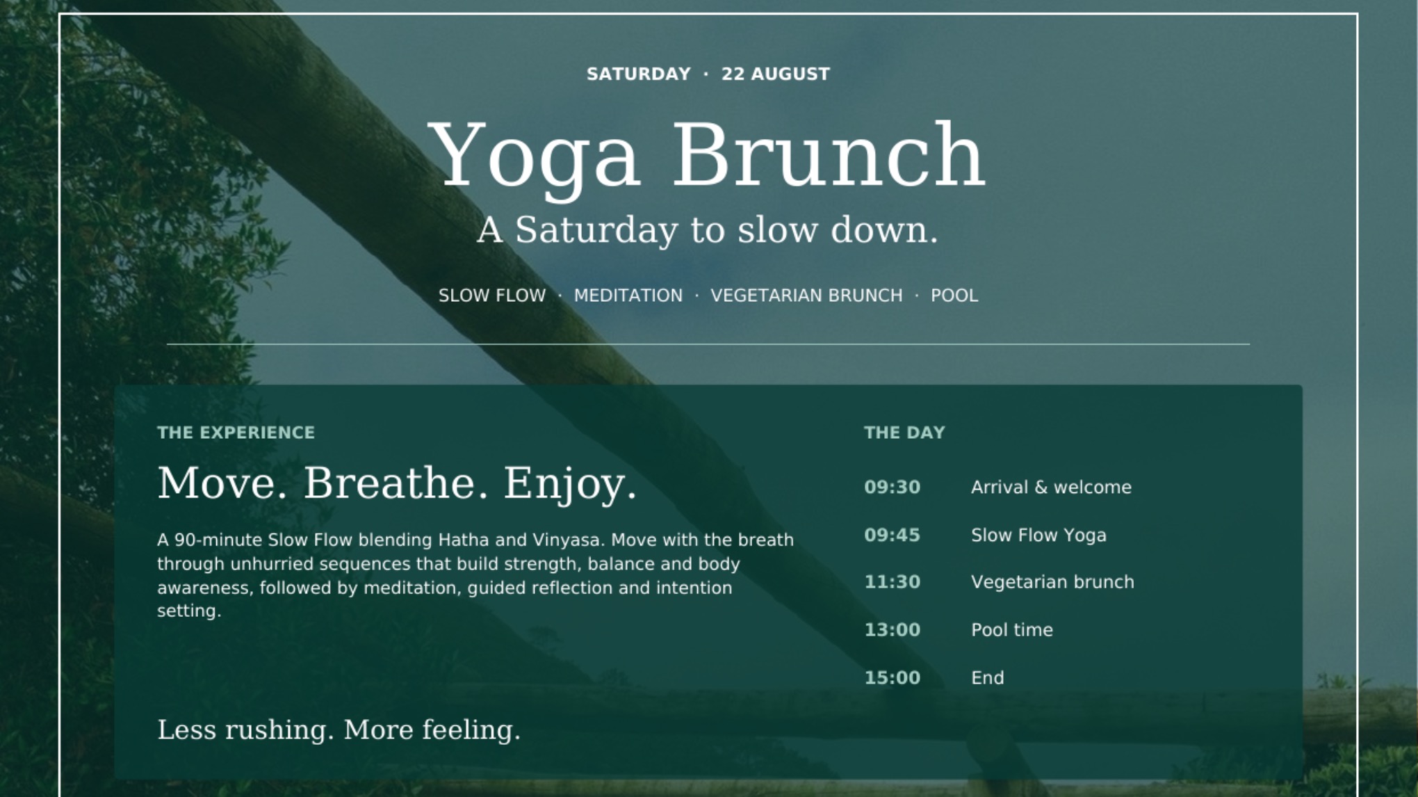(Waitlist)YOGA & BRUNCH - SLOW DOWN SATURDAY 🌿 (20min from Peniche)