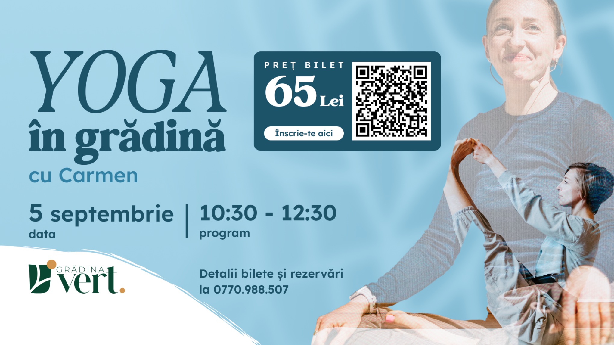 Yoga cu Carmen in gradina Vert