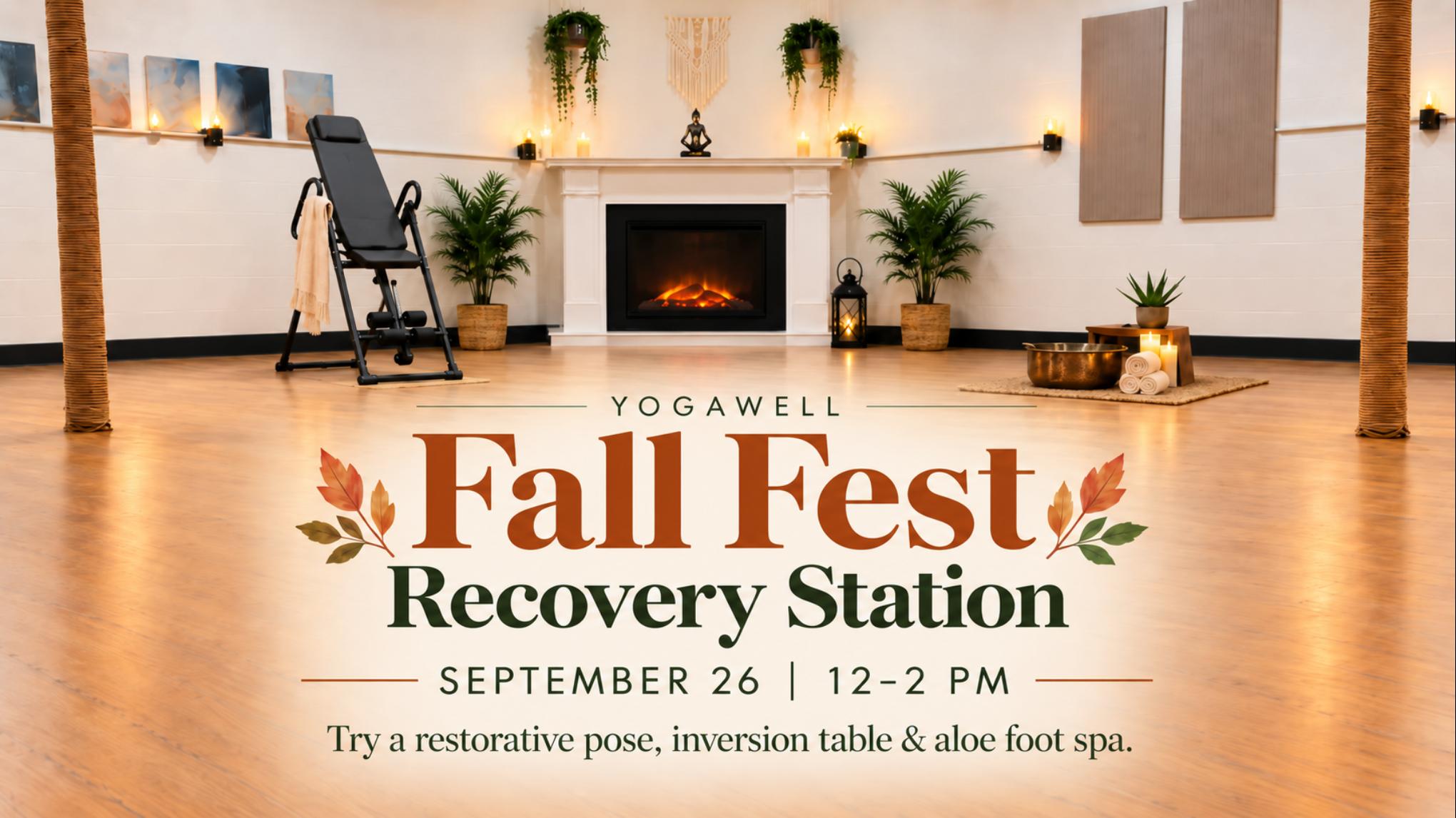 Fall Fest Recovery Station | Try an Inversion Table or Aloe Foot Spa