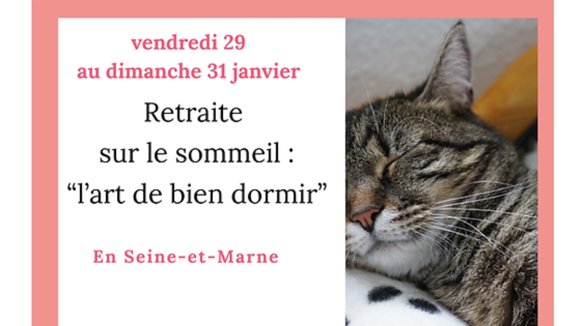 Retraite sur le sommeil acompte