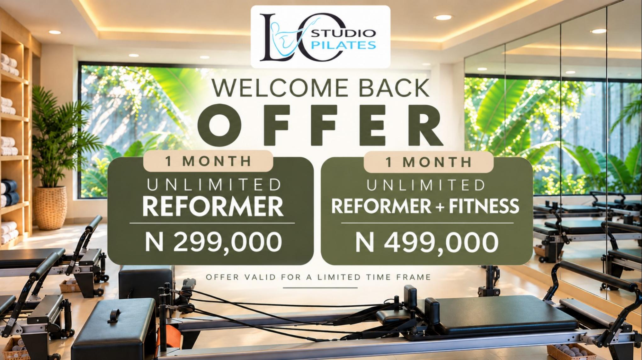 WELCOME BACK OFFER