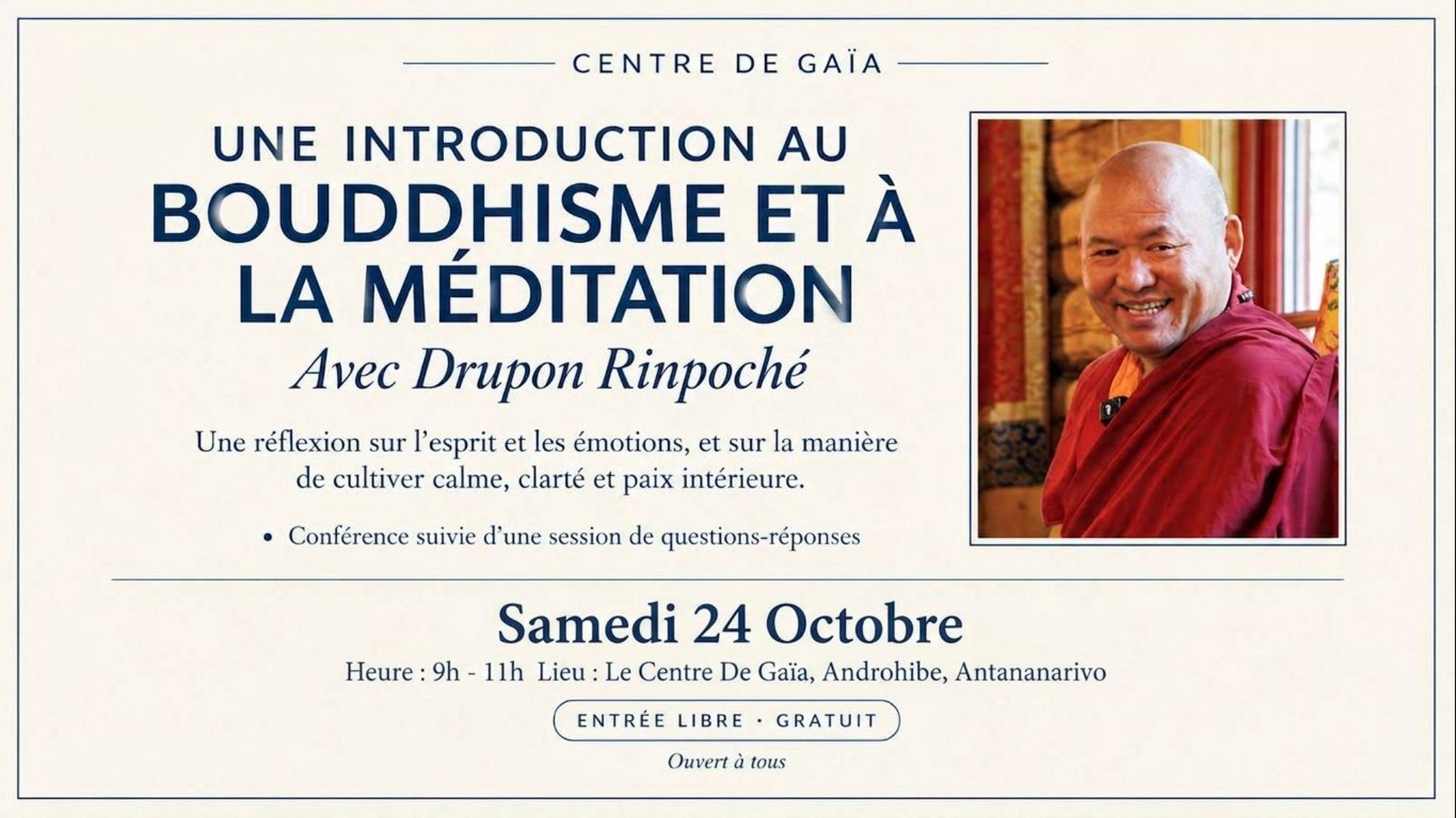 Introduction au bouddhisme et à la meditation - Drupon Rinpoché