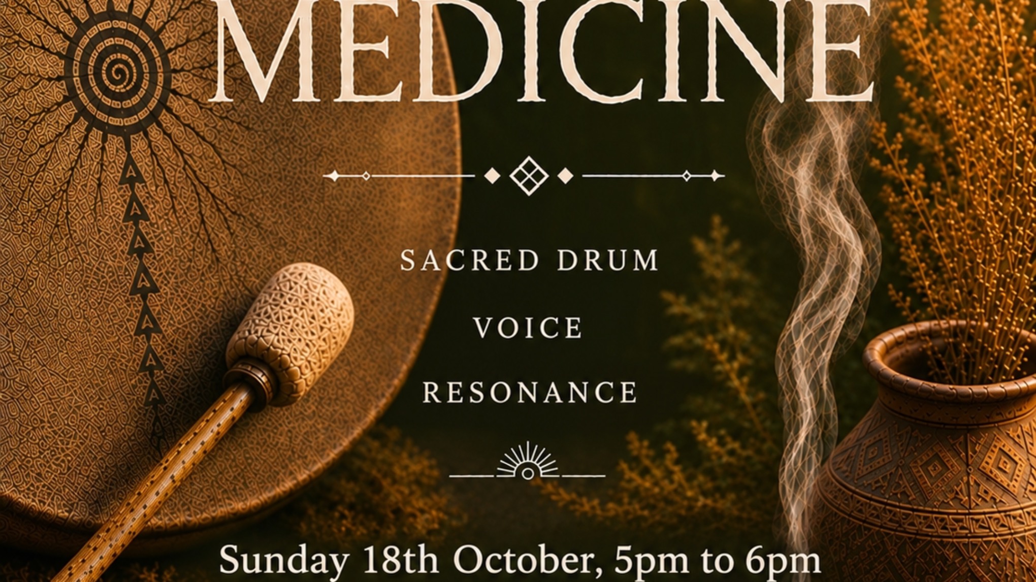 Medicine Circle - drum, voice, resonance with Divinely Guided Healing