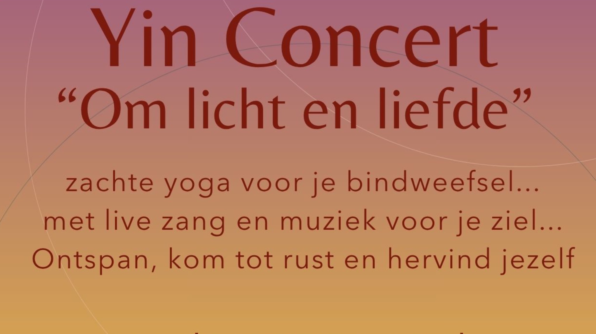 Yin Xl concert "Om licht en liefde"